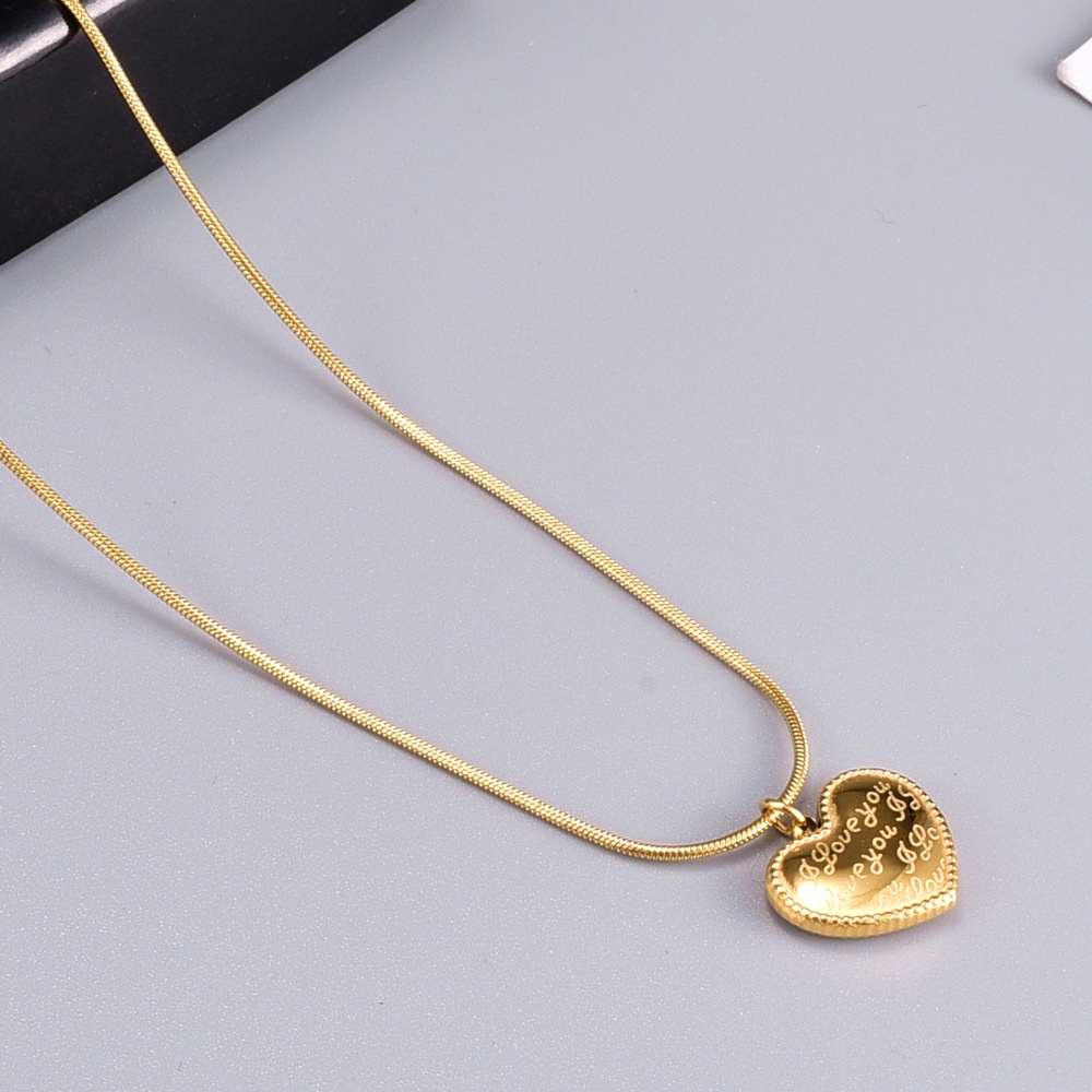 Dây chuyền vòng cổ nữ titan tim dây mì X6-407A - CAM KẾT KHÔNG GỈ, KHÔNG BAY MÀU - BẢO HÀNH 12 THÁNG