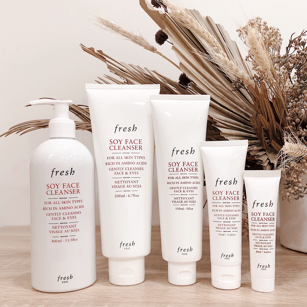 [50,150,200,400ml] Sữa rửa mặt Fresh Soy Face Cleanser