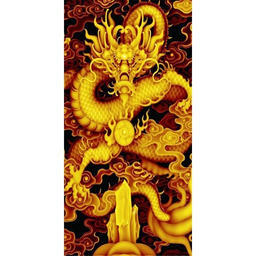 Bộ Tranh Đính Đá 5D Hạt Tròn Tự Làm Hình Rồng Năm Cánh Trang Trí Nhà Cửa