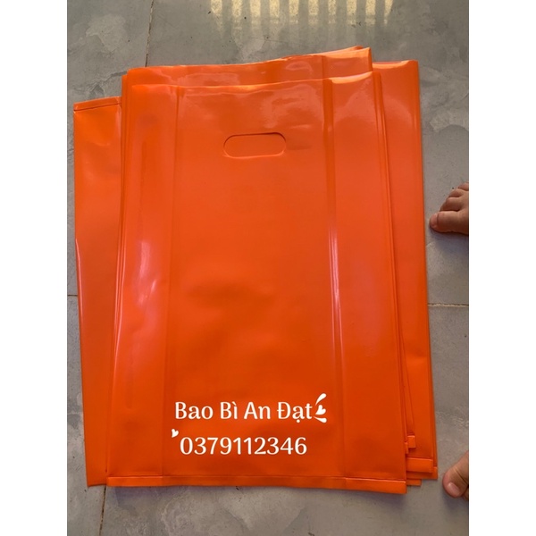 1KG Túi Hột Xoài PE Bóng Dẻo Màu Cam