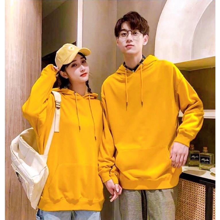Áo hoodie đôi cho nam nữ unisex, áo hoodie màu trơn basic nhiều màu vải nỉ bông | BigBuy360 - bigbuy360.vn