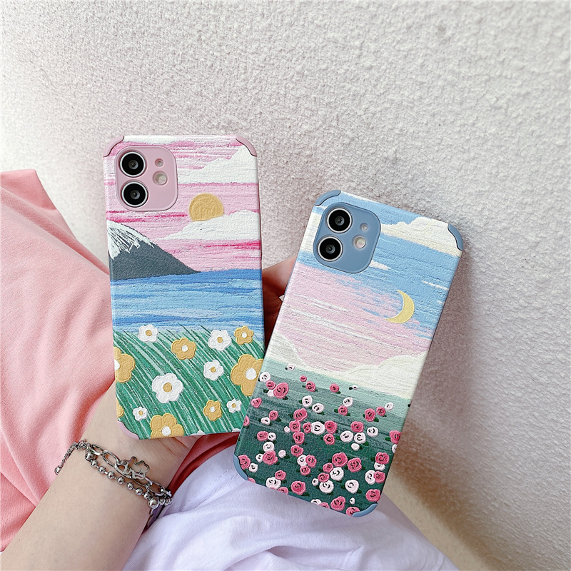 Ốp Lưng Da In Hình Đáng Yêu Cho Iphone 12 Pro Max Ip11 Pro Max 7 8 Plus Se | BigBuy360 - bigbuy360.vn