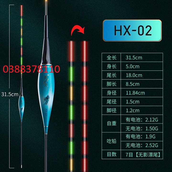 Phao Nghệ Nhân Đổi Màu Công Nghệ Mới HX Ăn Chì Từ 1.5gam - 5.8gam