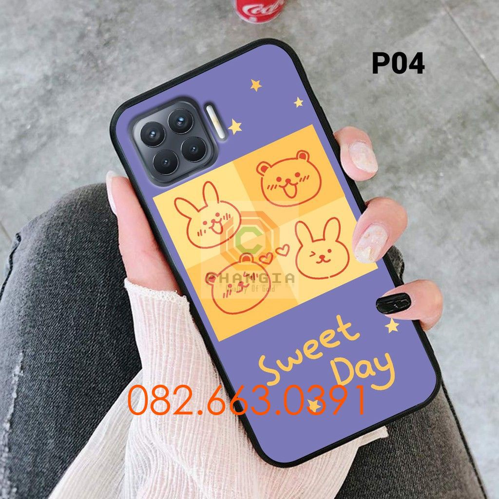 Ốp lưng ép kính Oppo A93 in hình hoạt hình