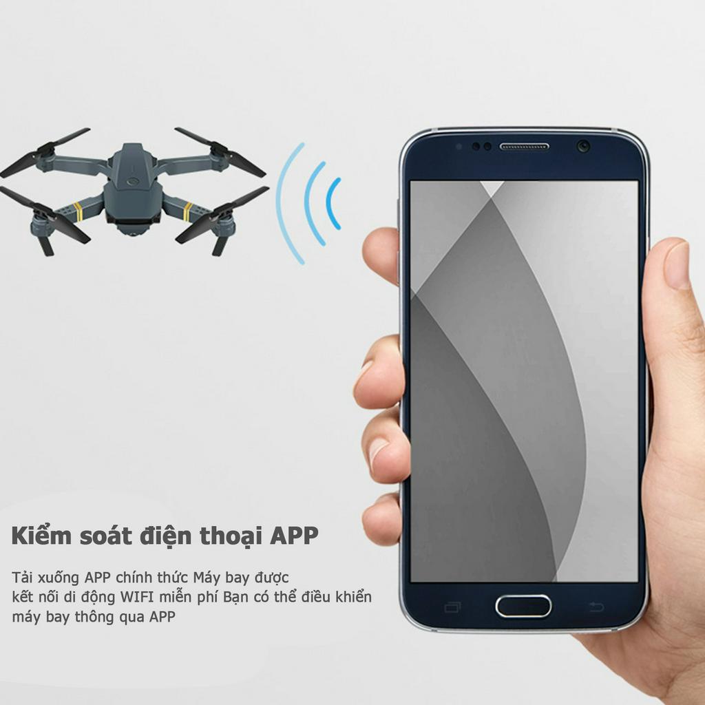 Flycam E58 , camera 4K , điều khiển từ xa quay phim, kết nối wifi có tay cầm điều khiển Nhỏ và di động Có thể gập lại, dễ dàng mang theo