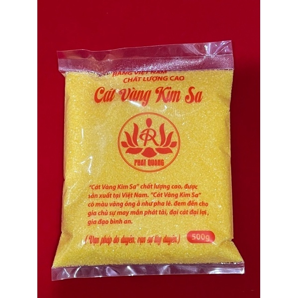Bịch cát vàng kim sa để Lư hương thờ cúng bàn thờ