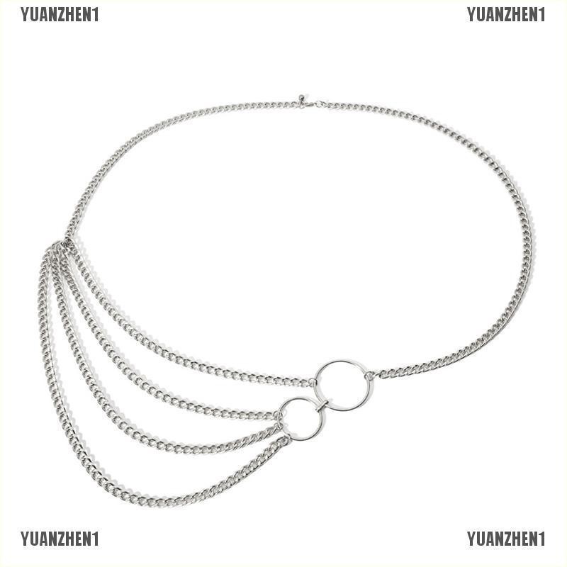 Thắt Lưng Dây Xích Kim Loại Đính Đồng Xu YUANZHEN1 Cho Nữ