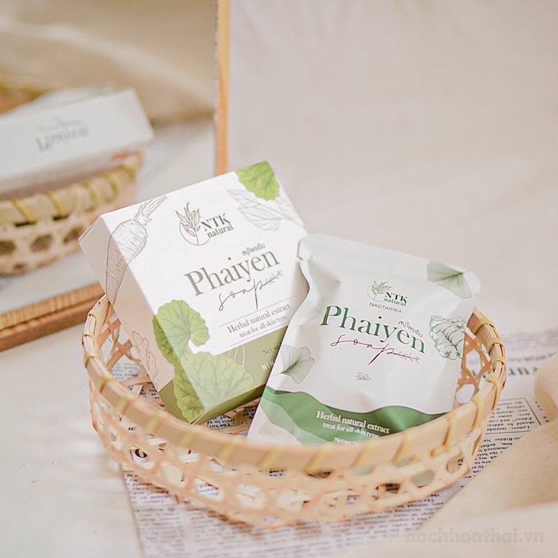 Sáp rửa mặt khắc phục mụn trắng da NTK Natural Phaiyen Thái lan