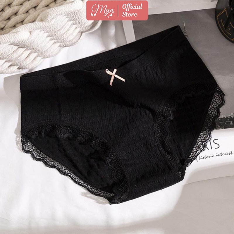 QUẦN LÓT COTTON BÈO NHÚN VIỀN REN Q 102 MYN_UNDERWEAR