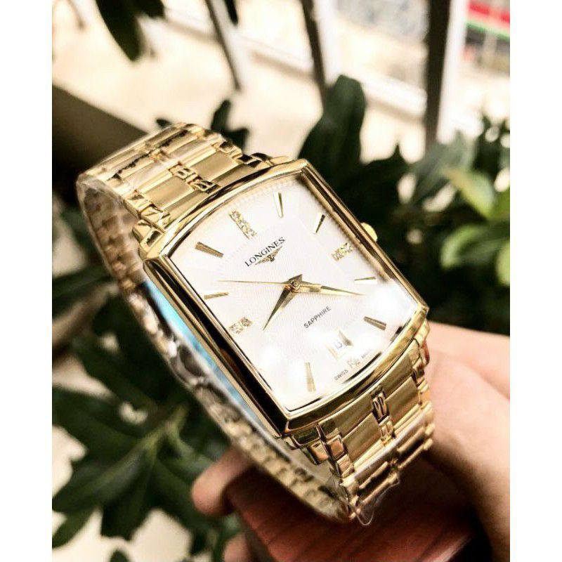 Đồng Hồ ..Longines Nam Mặt Vuông Máy Nhật 88069M Khoá Bướm Dây Đúc Đặc Longines-Shop | BigBuy360 - bigbuy360.vn