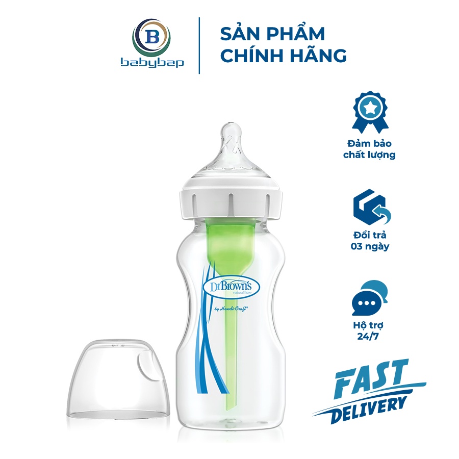 Bình Sữa Dr Brown_s Cổ Rộng Nhựa PP Options Plus