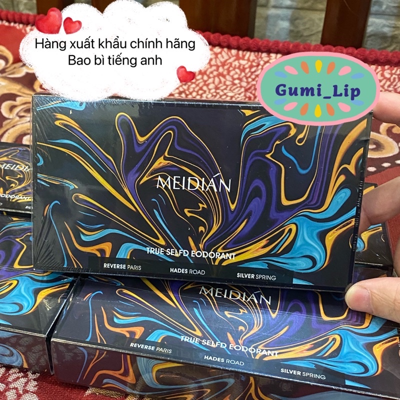 Nước hoa khô nam nữ Meidian HÀNG XUẤT KHẨU dạng sáp Set 3 mùi lưu hương trên 12 tiếng