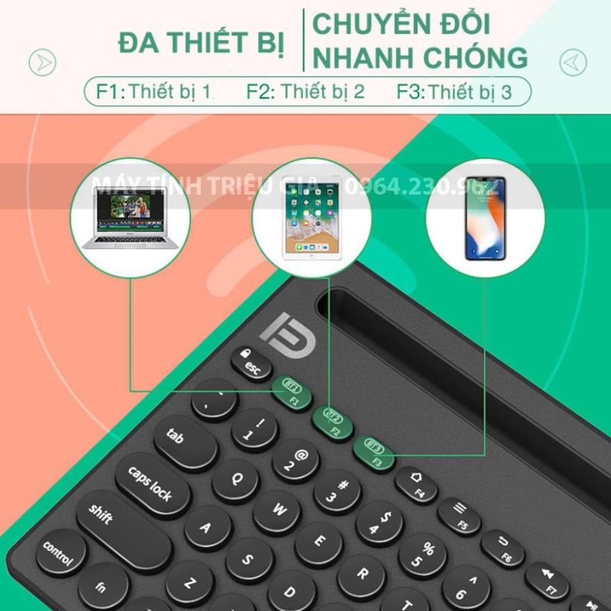 Bàn phím Bluetooth Forter  IK3381 - Hàng Chính Hãng - Bảo Hành 12 Tháng - 1 Đổi 1 Trong 7 Ngày
