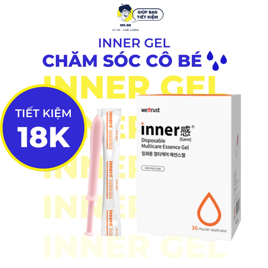 Combo 06 Đũa Gel Inner Vệ Sinh Phụ Nữ Làm Sạch, Dịu Nhẹ, Chống Viêm Chính Hãng Inner Garm Feminine Cleansing Gel