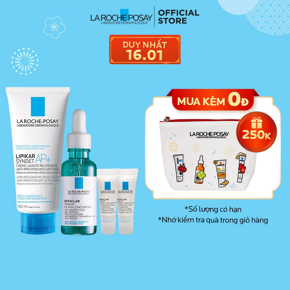 Bộ dưỡng chất giảm mụn, giảm thâm và hỗ trợ thu nhỏ lỗ chân lông La Roche-Posay Effaclar Serum