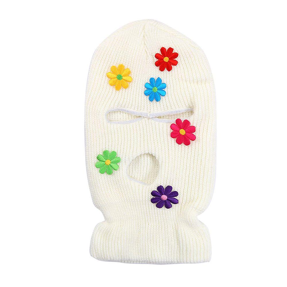 Mũ Trùm Đầu Dệt Kim Thiết Kế 3 Lỗ Phong Cách Hip Hop