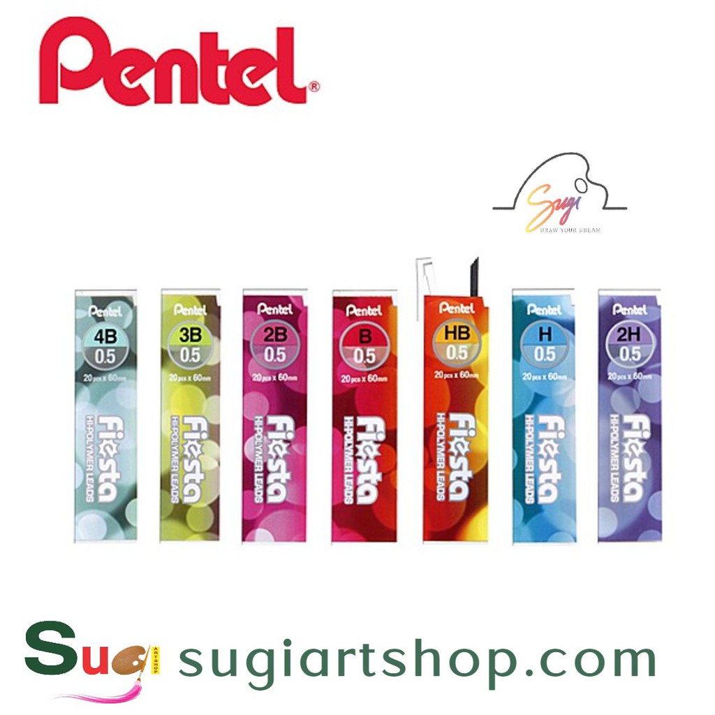 RUỘT BÚT CHÌ KIM 0.5MM HB / 2B /3B / 4B, PENTEL FIESTA