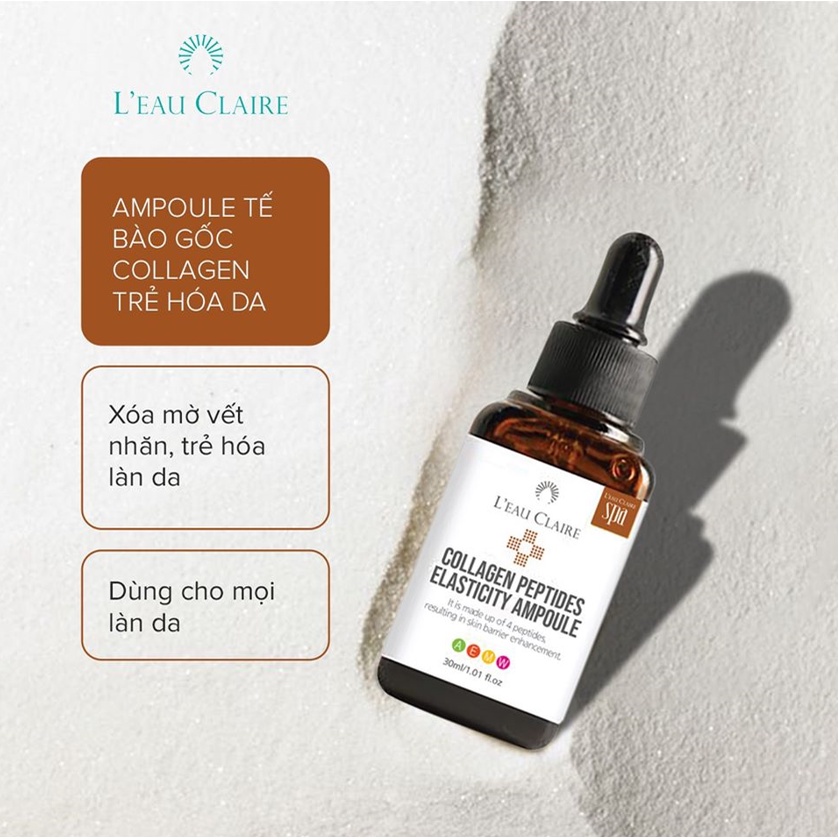 Tinh chất chống lão hóa L'eau Claire Collagen Peptides Elasticity Ampoule 30ml