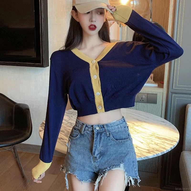 Áo Khoác Cardigan Dệt Kim Tay Dài Phối Nút Thiết Kế Đơn Giản Hợp Thời Trang | BigBuy360 - bigbuy360.vn