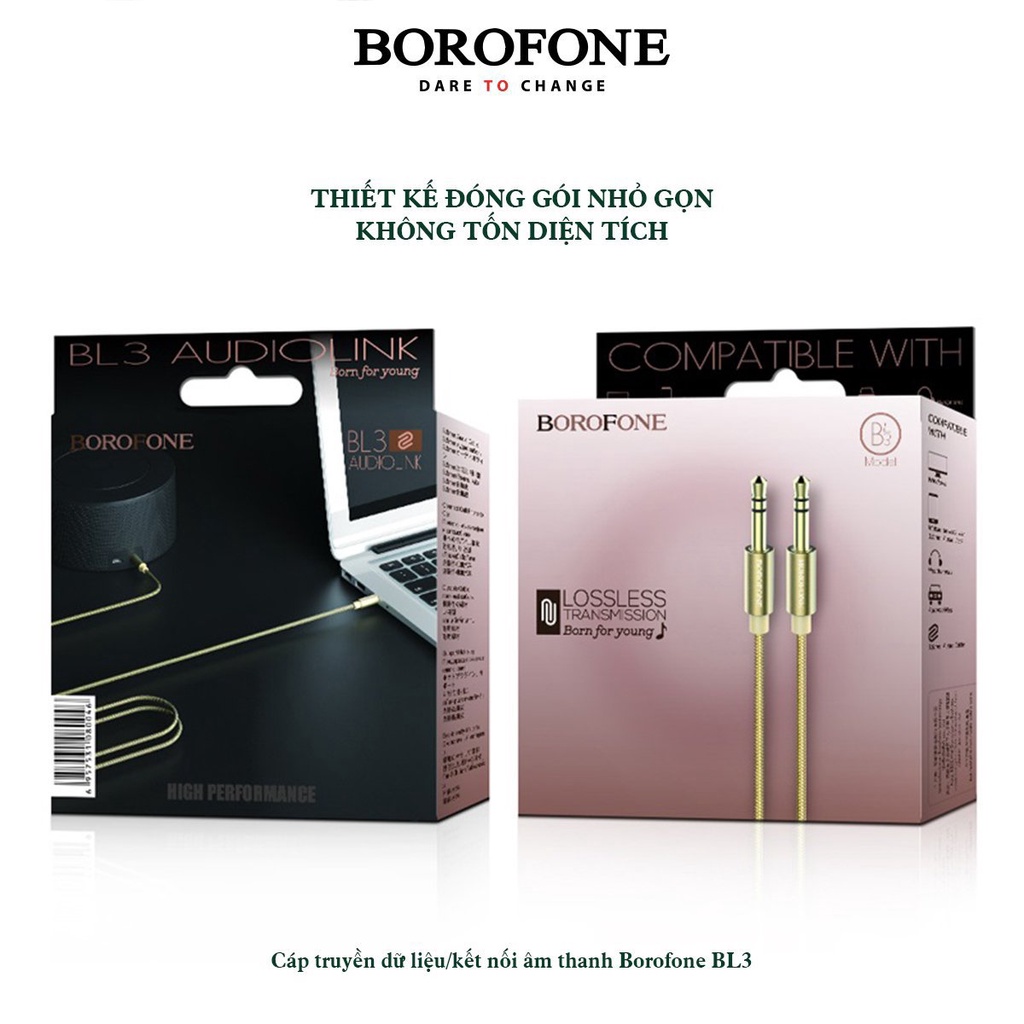 Cáp truyền dữ liệu/kết nối âm thanh BOROFONE AUX BL3 - AK Mobile