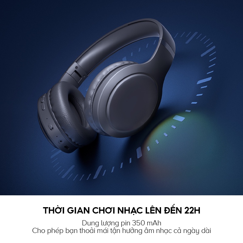 Tai Nghe Headphone Bluetooth HAVIT H633BT, Kiểu Dáng Công Thái Học, Nghe Đến 22H - Chính Hãng BH 12 Tháng