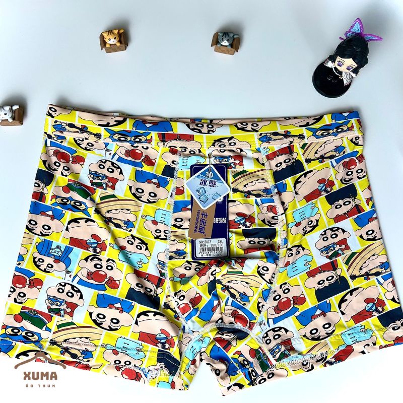 [ Ảnh tự chụp ] Combo 4 quần sịp quần lót nam đùi full viền thun lạnh co giãn 4 chiều xuma hàng hiệu