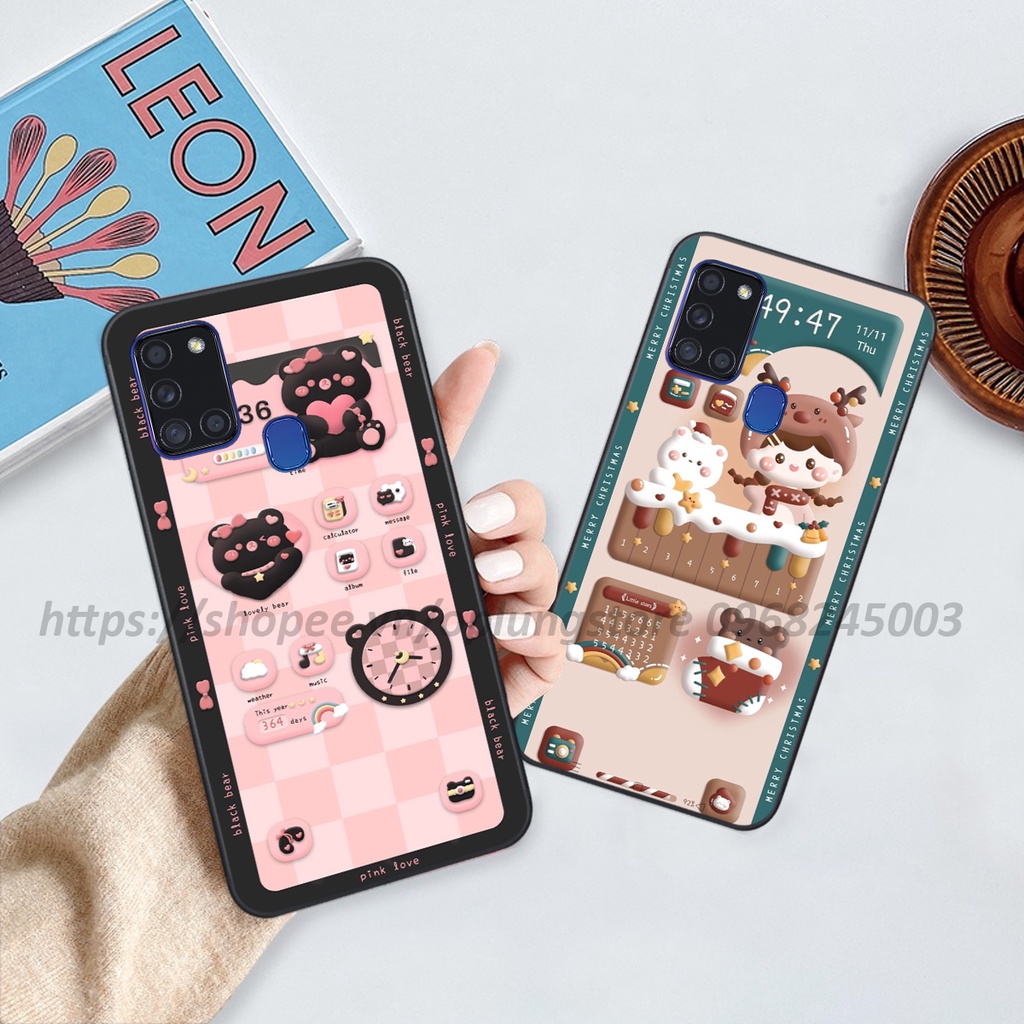 Ốp lưng Samsung A21s / M31 / M51 in hình 3D gấu,thỏ cute dễ thương