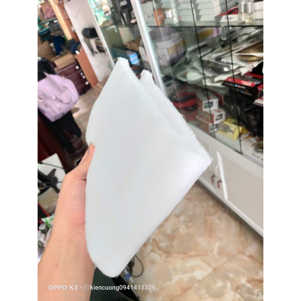 Xốp lọc bông lọc Trắng Dài 80cm x rộng 13cm x 2cm cho bể cá hồ cá