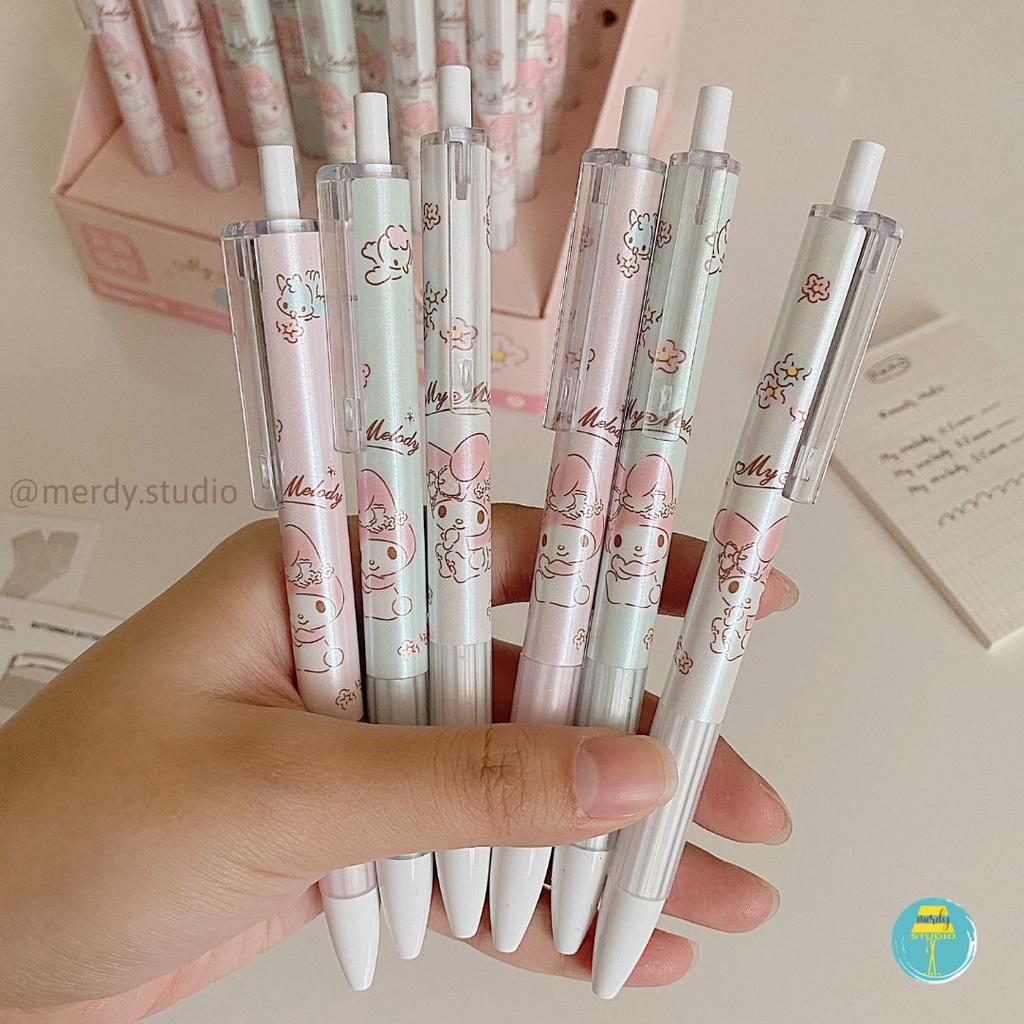 Bút mực đen GuangBo My Melody vỏ pastel ngòi 0.5mm