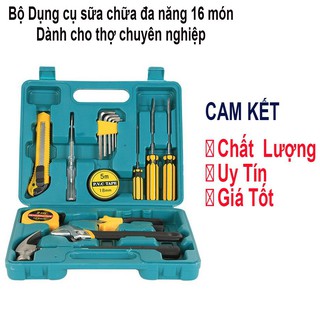 BỘ ĐỒ NGHỀ SỬA CHỮA 16 MÓN CHO GIA ĐÌNH KÈM HỘP ĐỰNG THÔNG MINH