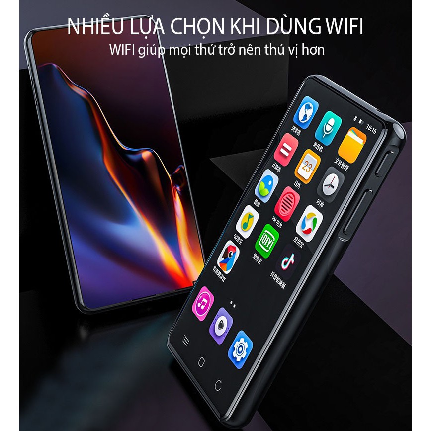 (Hỗ Trợ Tiếng Việt) Máy Nghe Nhạc Android MP4 Màn Hình Cảm Ứng 4.0 Inch Bluetooth WiFi Ruizu H8 Bộ Nhớ Trong 16GB