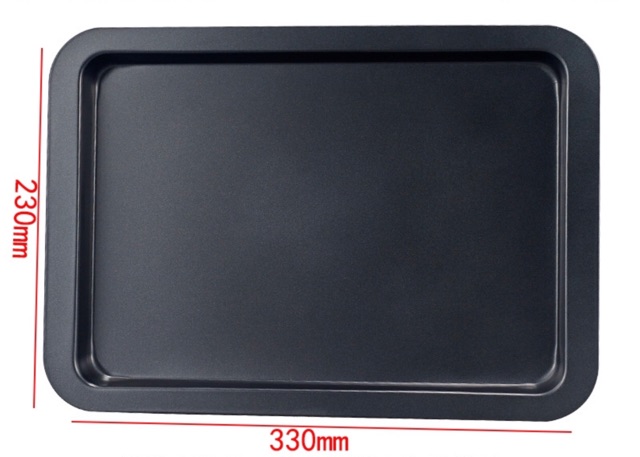 khay nướng chống dính hình chữ nhật 33x23x2 màu đen