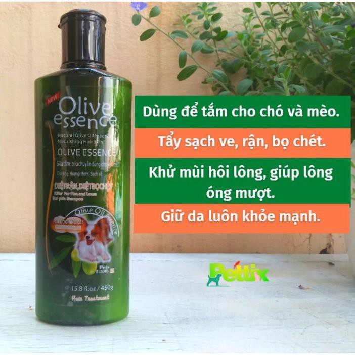 [HOT] Sữa tắm cho chó Oliver Esence 450ml trị ve rận bọ chét