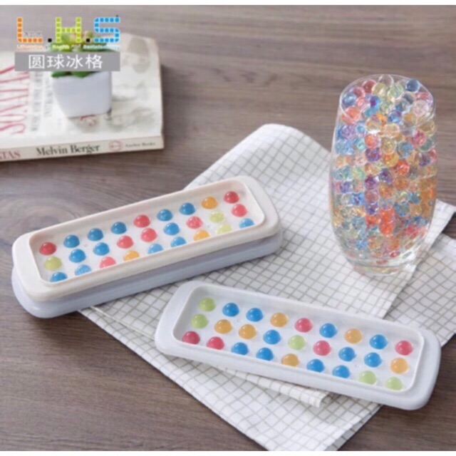 Khuôn thạch bi nhỏ, thạch hình cầu/khay đá bi/ rau câu bi bằng nhựa bền đẹp loại 27v