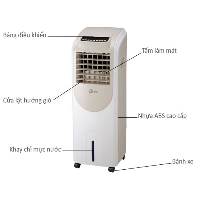 Máy làm mát không khí phòng 25m2 nhập khẩu FujiE AC-11DB , điều khiển từ xa,lọc ion, khử khuẩn- bảo hành 2 năm