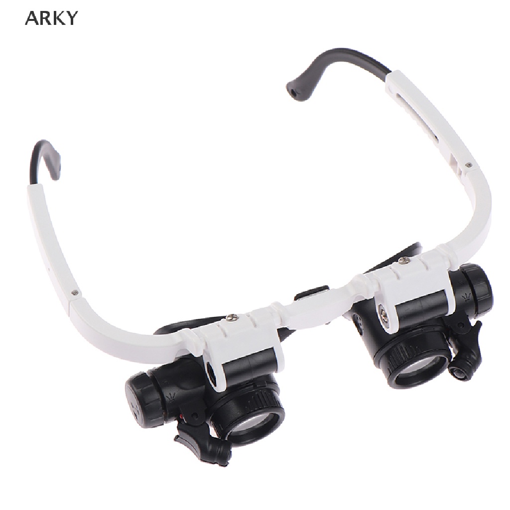 Kính Lúp Đeo Đầu Phóng Đại 8X 15X 23X Có Đèn LED Chuyên Dụng Làm Đồ Trang Sức