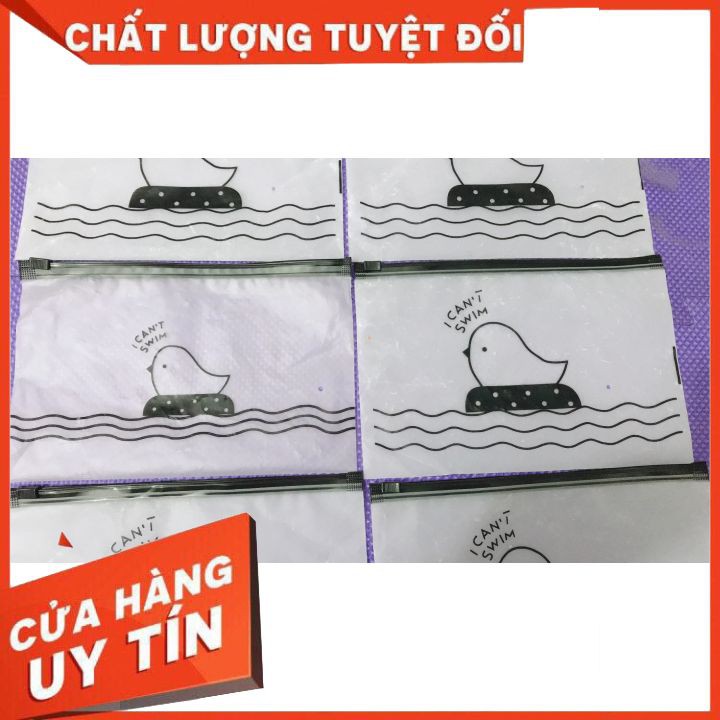 sale rẻ đánh giá 5 sao combo 2 Túi Zip Đựng Đồ Trong Suốt Hoạ Tiết Chú Chim P073