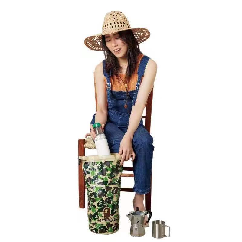 Túi Đựng Đồ Dã Ngoại Cỡ Lớn Họa Tiết Rằn Ri Phong Cách Nhật Bản