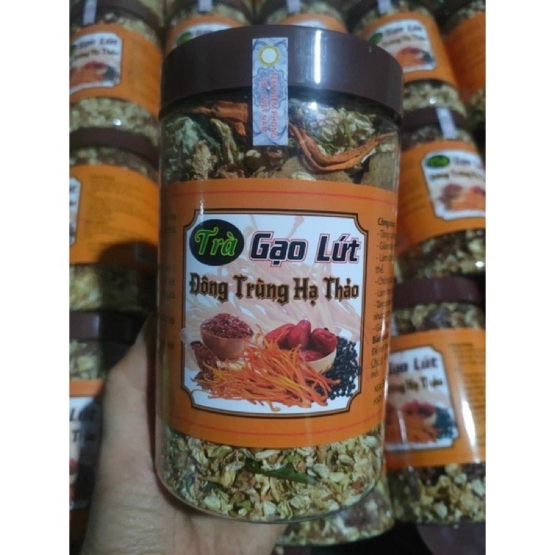 Đông trùng hạ thảo, gạo lứt hộp 500g