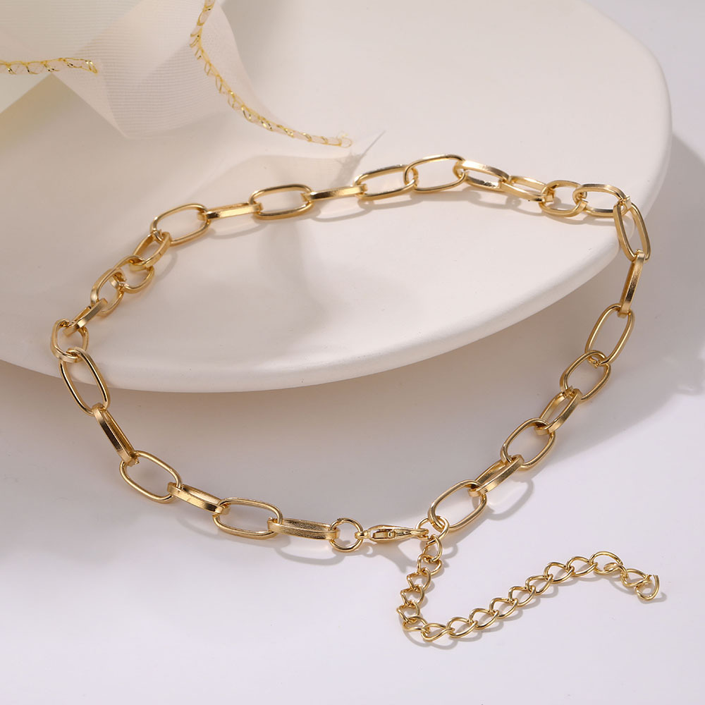 Trendy Gold Chain Necklaces Women Punk Collar Chokers  Dây Chuyền Kiểu Dây Xích Cho Nữ Vòng Cổ