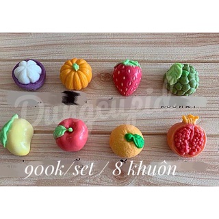 BỘ 8 KHUÔN LÀM RAU CÂU- BÁNH ĐẬU XANH TRÁI CÂY