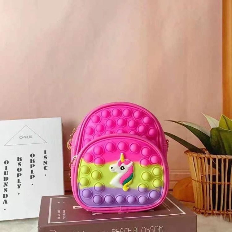[Còn Hàng!!]Ba Lô Kích Thước Lớn 23CM In Hình Kỳ Lân Xinh Xắn Cho Bé Trai Gái