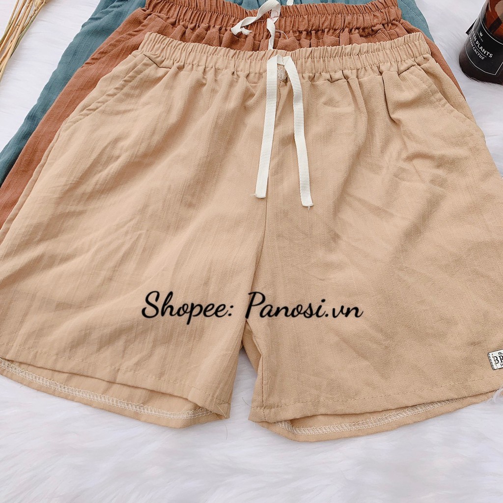 quần đùi nữ mặc nhà ống rộng quần short ngắn chất vải đũi thấm hút mồ hôi - Q342 | BigBuy360 - bigbuy360.vn