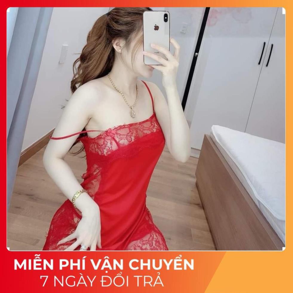 Đầm Ngủ Sexy, Đầm Ngủ Nữ Vải Quảng Châu  Satin Chất Siêu Mát Dáng Siêu Xinh <60Kg VAYRENMI | BigBuy360 - bigbuy360.vn