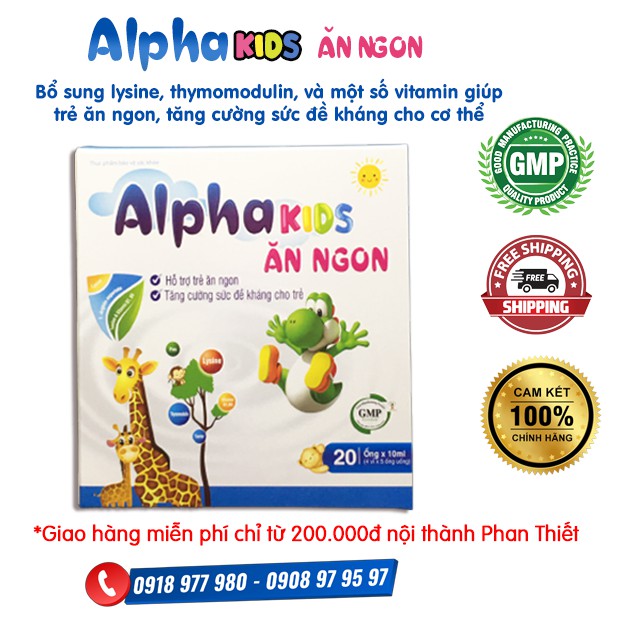 Alpha Kid Ăn Ngon - Hỗ trợ trẻ ăn ngon, tăng cường sức đề kháng cho trẻ