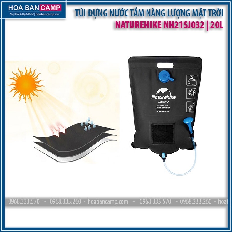 Túi Đựng Nước Tắm Năng Lượng Mặt Trời NatureHike NH21SJ032 | 20L
