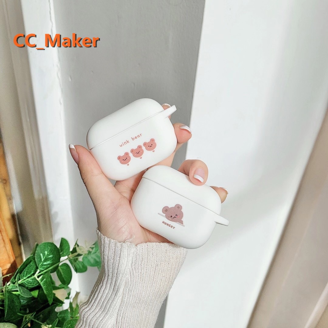 Vỏ bảo vệ hộp sạc tai nghe họa tiết gấu con dễ thương cho Airpods | BigBuy360 - bigbuy360.vn