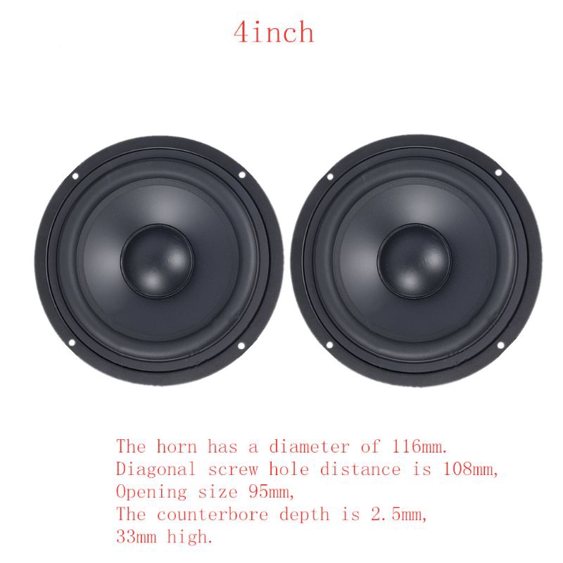 2Pcs 4/5/6.5&quot; Woofer Speaker Passive Radiator Booster Bass Vibrating Speaker
