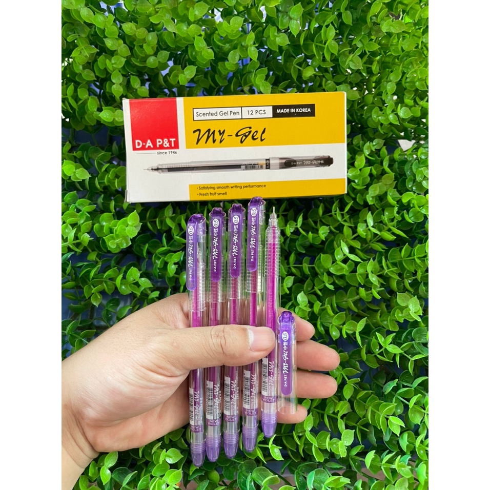 Hộp Bút Mực Nước Hàn Quốc My-Gel 0.5mm Tím DCHT