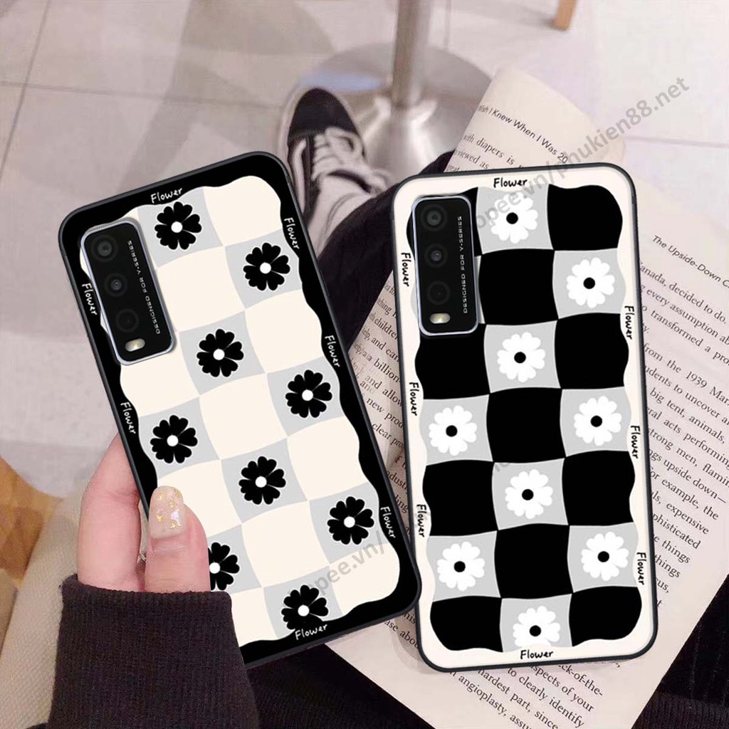 Ốp lưng Vivo Y20 ốp điện thoại LineBear, bé tóc xù, hoa siêu đẹp